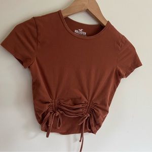Burnt Orange Hollister Baby Tee
